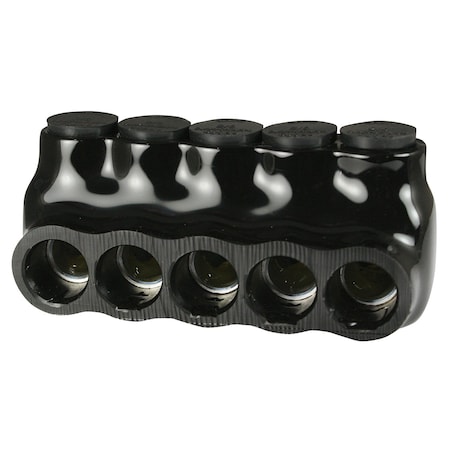 Asi Single Sided Multi Tap Connector 6 - 2/0 AWG 2 Port 600 V Black AICS2-0-5